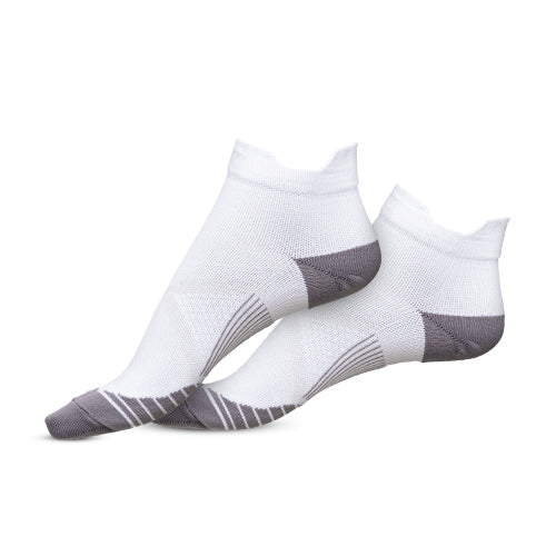 Medias Compresivas Cortas Blanco/Gris S/M