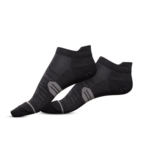 Medias Compresivas Cortas Negro/Gris S/M